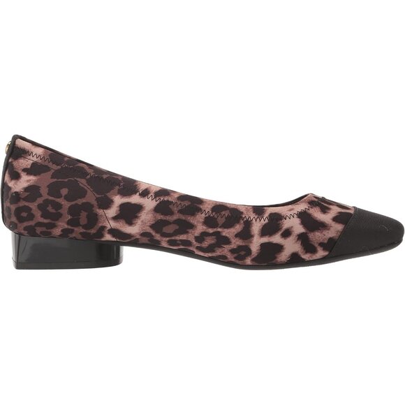 Anne Klein Womens Leopard LeatherClosed Pointed ToePull-On Carlie Ballet Flat - Picture 6 of 8